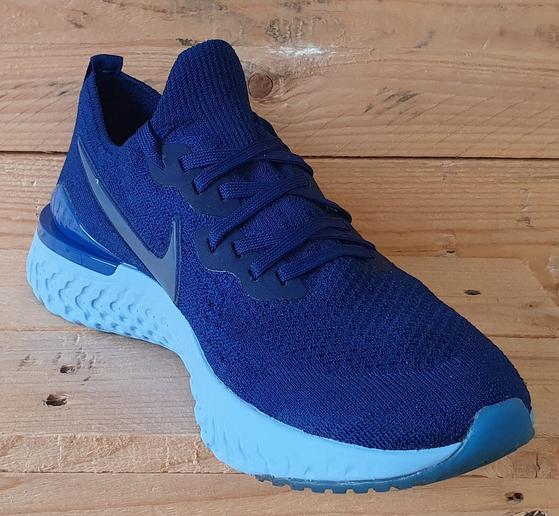 Nike Epic React 2 Low Flyknit Trainers UK7 US8 EU41 BQ8928 400 Blue Void VintageTrainers