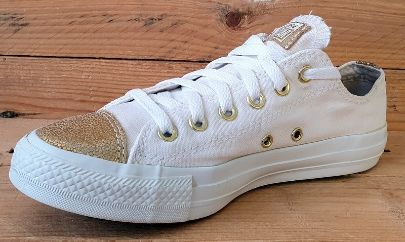 Converse Chuck Taylor All Star Canvas Trainers UK6/US8/EU39 542447F White/Gold