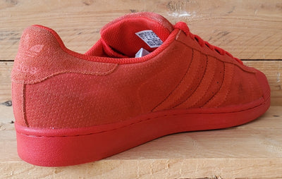 Adidas Superstar Low Suede Trainers UK9/US9.5/EU43 S79475 Triple Red
