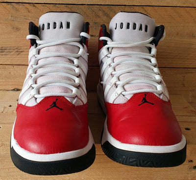 Nike Jordan Max Aura Mid Leather Trainers UK6/US7Y/EU40 AQ9214-602 Gym Red