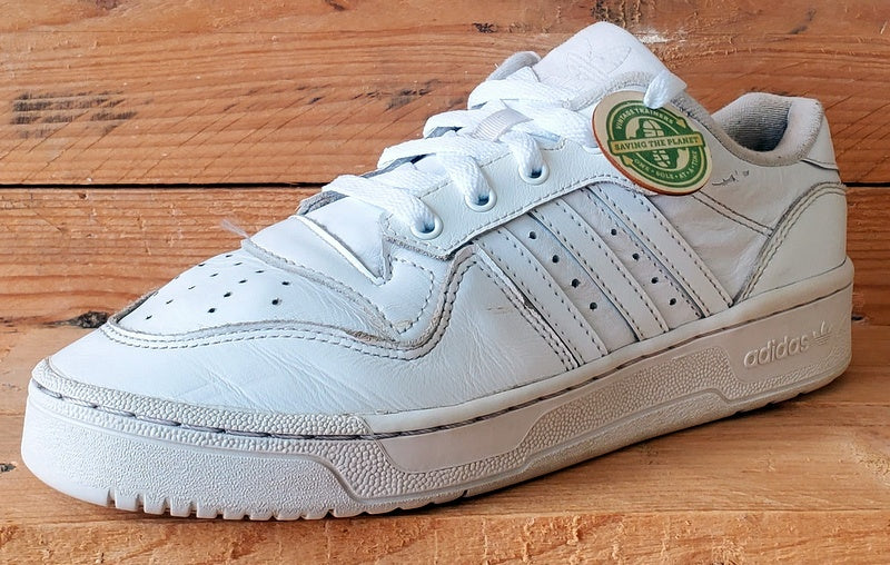 Adidas Rivalry Low Leather Trainers UK6/US6.5/EU39 EF8729 Triple White