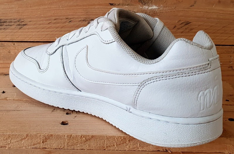 Nike Ebernon Low Leather Trainers UK9.5/US10.5/EU44.5 AQ1775-100 Triple White