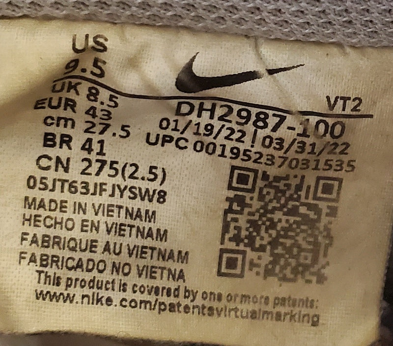 Nike Court Vision Low Leather Trainers UK8.5/US9.5/EU43 DH2987-100 Triple White