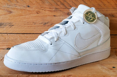 Nike Priority Mid Leather Trainers UK10/US11/EU45 641893-110 Triple White