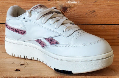 Reebok Club C Double Low leather UK4/US6.5/EU37 H67811 Chalk/Cheetah