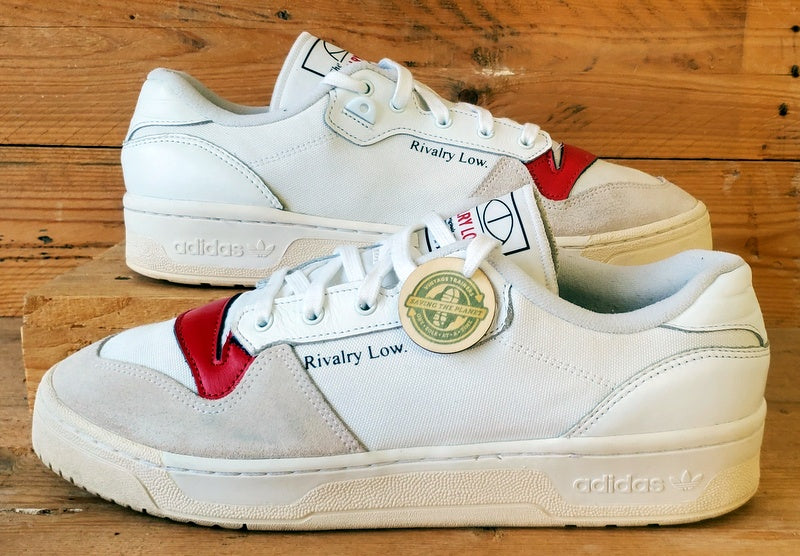 Adidas Rivalry Low Canvas/Suede Trainers UK11.5/US12/EU46.5 EF6418 White