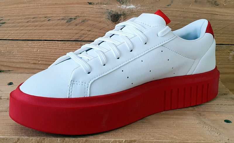 Adidas Sleek Super Fiorucci Low Leather Trainers UK6/US7.5/EU39 EE4719 White/Red