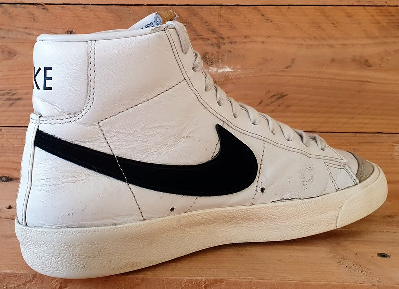 Nike Blazer Mid 77 Vintage Leather Trainers UK8/US9/E42.5 BQ6806-100 White/Black