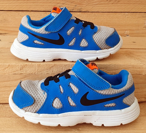 Nike Revolution 2 Textile Low Kids Trainers UK8.5 US9C EU26 555084 014 Blue Grey VintageTrainers