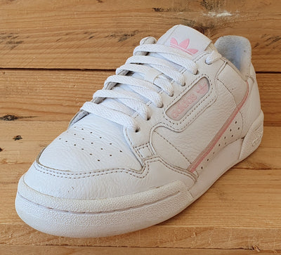 Adidas Continental 80 Low Leather Trainers UK4/US5.5/EU36.5 G27722 White/Pink