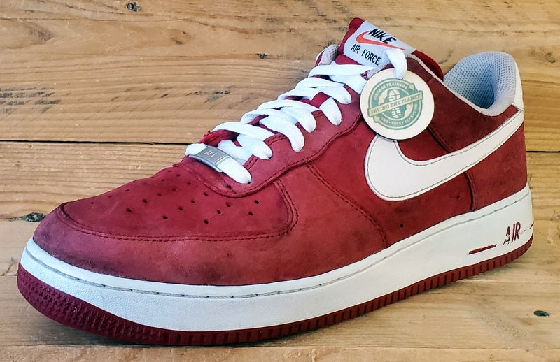 Nike Air Force 1 Low Suede Trainers UK10/US11/EU45 488298-620 Red/White