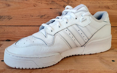 Adidas Rivalry Low Leather Trainers UK11/US11.5/EU46 EF8729 Triple White