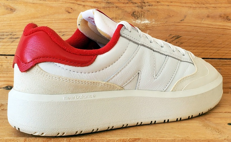New Balance CT302 Low Leather Trainers UK8/US8.5/EU42 CT302VB White/Red