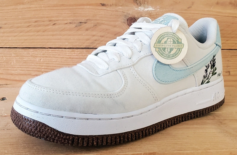 Nike Air Force 1 Indigo Low Canvas Trainers UK3/US5.5/EU36 CZ0269-100 White