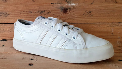 Adidas Originals Nizza Low Leather Trainers BB5574 Triple White UK3/US3.5/EU35.5