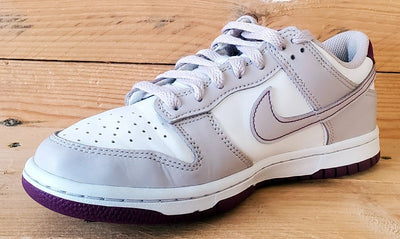 Nike Dunk Low Leather Trainers UK4/US4.5Y/E36.5 FB9109-104 Platinum Violet/White