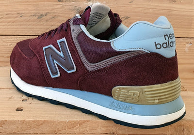 New Balance 574 Low Textile/Suede Trainers UK6.5/US7/EU40 ML574 Burgundy