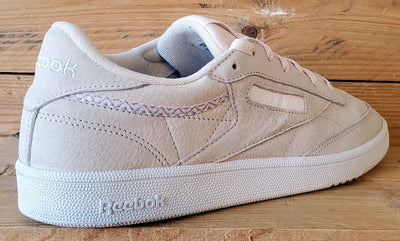 Reebok Club C 85 Low Suede Trainers UK7/US9.5/EU40.5 BS9609 Pink/White