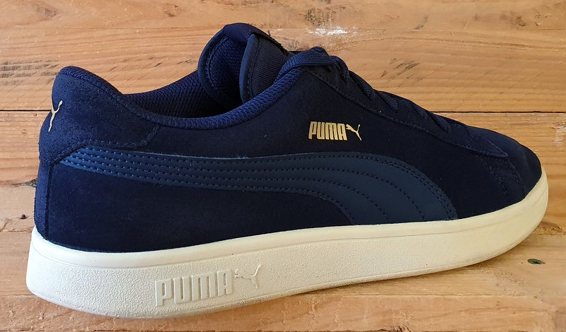 Puma Smash V2 Low Suede Trainers UK10/US11/EU44.5 364989-24 Navy/Cream