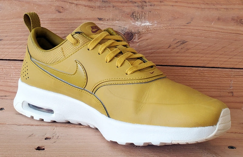 Nike Air Max Thea Premium Leather Trainers UK6/US8.5/EU40 616723-303 Dark Citron