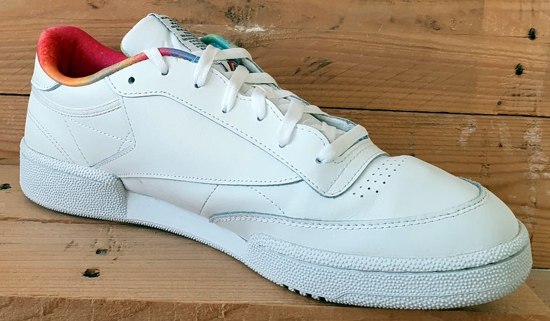 Reebok Club C 85 Pride Low Leather Trainers UK11/US12/EU45.5 FX4771 White Multi