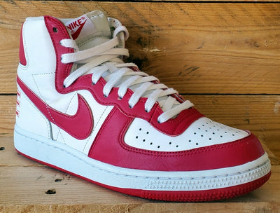 Nike Terminator Mid Leather Trainers UK8/US9/EU42.5 FJ4454-100 White/Red