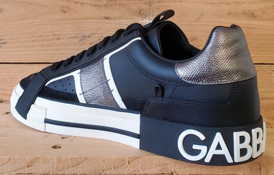 Dolce and Gabbana DG Roma Low Leather Trainers UK9/US9.5/EU43 CS1863 AO223 Black