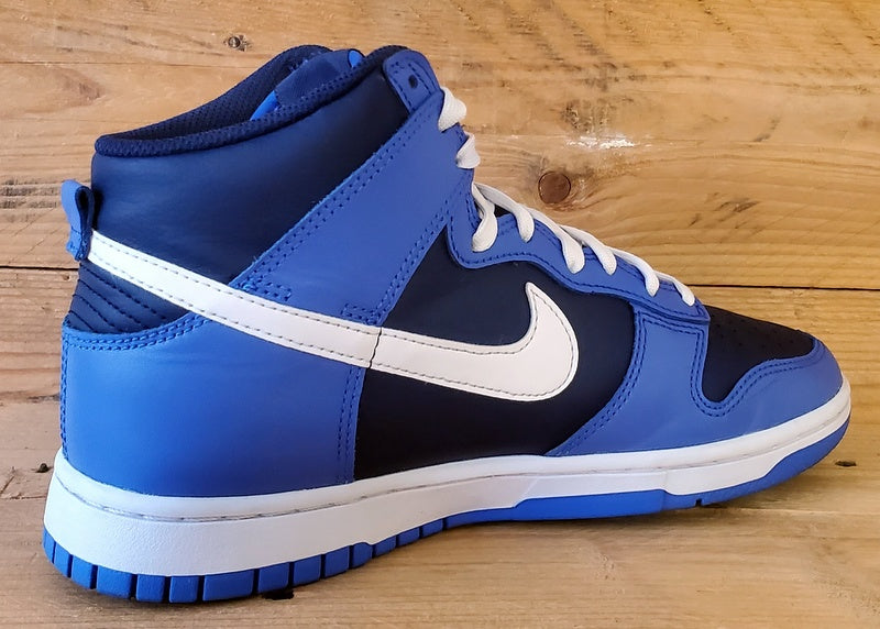 Nike Dunk Mid Leather Trainers UK6/US7/EU40 DJ6189-400 Medium Blue/Midnight Navy