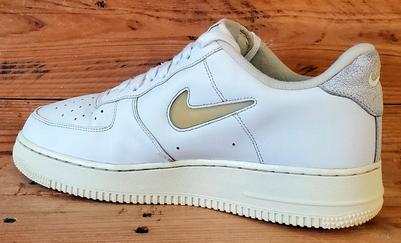 Nike Air Force 1 Jewel Low Leather Trainers UK9/US10/E44 DC8894-100 Pale Vanilla