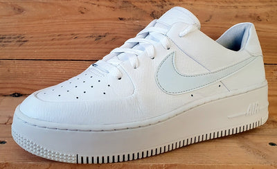 Nike Air Force 1 Sage Low Leather Trainers UK8.5/US11/EU43 AR5339-100 White/Blue