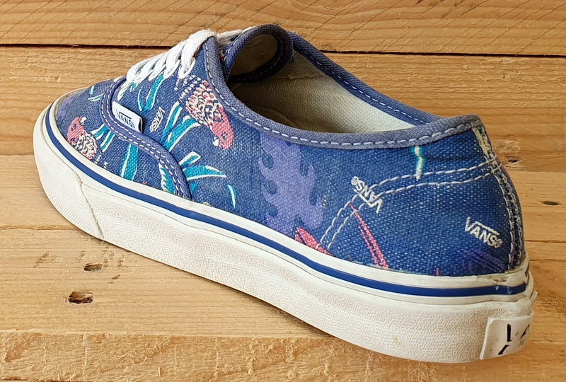Vans Off The Wall Low Canvas Trainers UK3.5/US6/EU36 TB9O Blue/Floral