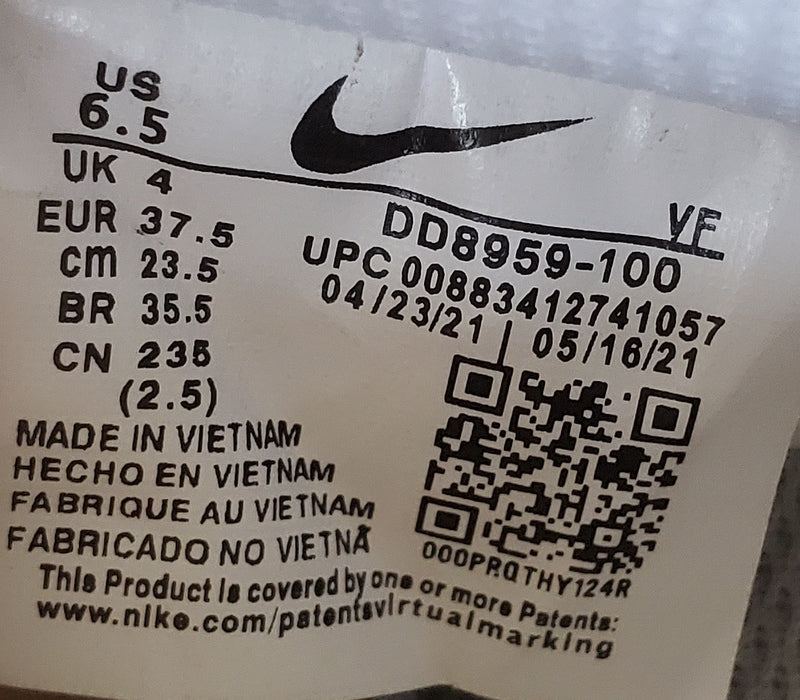 Nike Air Force 1 Low Leather Trainers UK4/US6.5/EU37.5 DD8959-100 Triple White