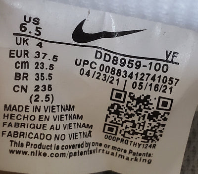 Nike Air Force 1 Low Leather Trainers UK4/US6.5/EU37.5 DD8959-100 Triple White