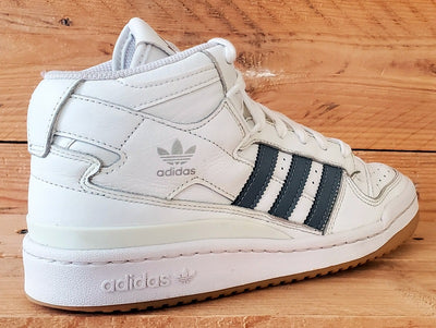 Adidas Forum Mid Leather Trainers UK5/US5.5/EU38 HQ6719 White/Grey/Gum