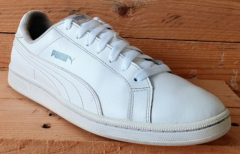 Puma Smash Low Leather Trainers 356722-02 Triple White UK6.5/US7.5/EU40