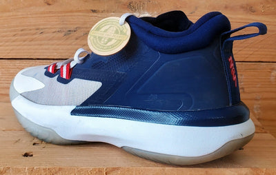 Nike Air Jordan Zion 1 Mid Textile Trainers UK6/US6.5/EU39 DA3131-401 Navy/White