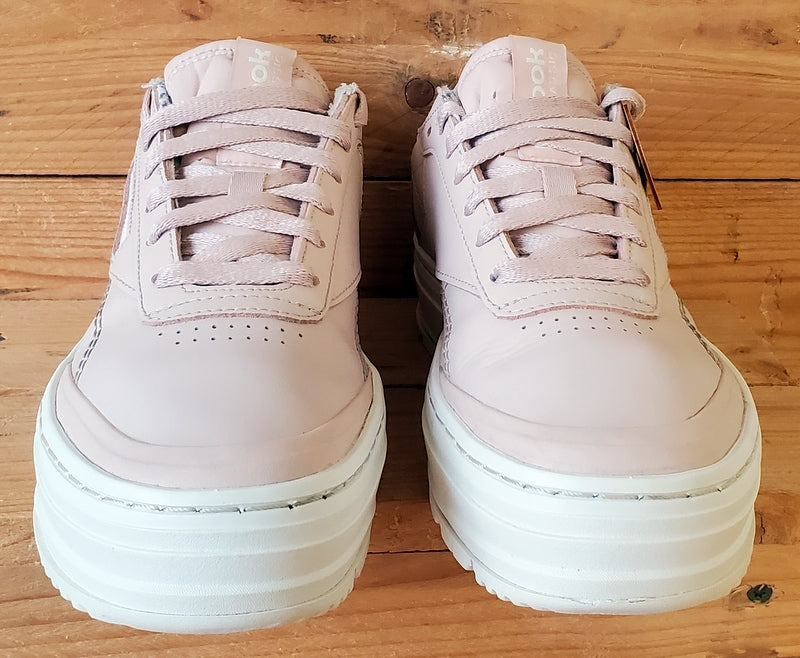 Reebok Club C Double Geo Low Leather Trainers UK4.5/US7/EU37.5 H69145 Soft Ecru