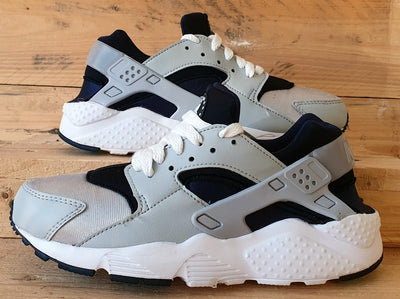 Nike Air Huarache Low Textile Trainers UK5/US5.5Y/E38 654275-042 Grey/Navy/Black