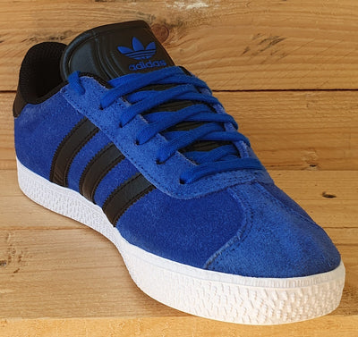 Adidas Originals Gazelle Low Suede Trainers UK3/US3.5/EU35.5 FV2683 Blue/Black