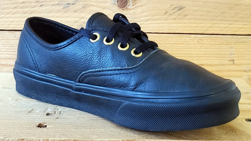 Vans Off The Wall Low Leather Trainers UK3.5/US6/EU36 500714 Triple Black