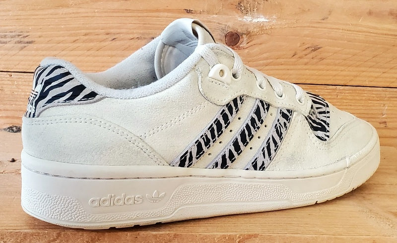 Adidas Rivalry Low Suede Trainers UK5.5/US7/EU38.5 EG9003 Grey/Zebra Print