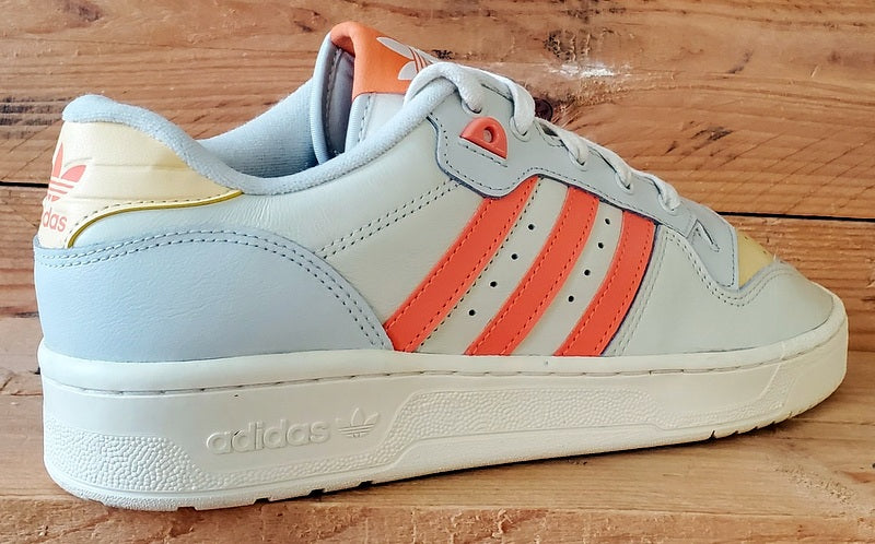 Adidas Rivalry Low Leather Trainers UK8/US9.5/EU42 H68109 Grey/Orange/White