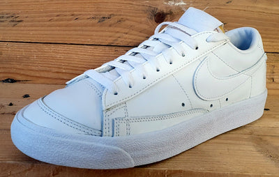 Nike Blazer Low 77 Leather Trainers UK6/US8.5/EU40 DC4769-100 Triple White