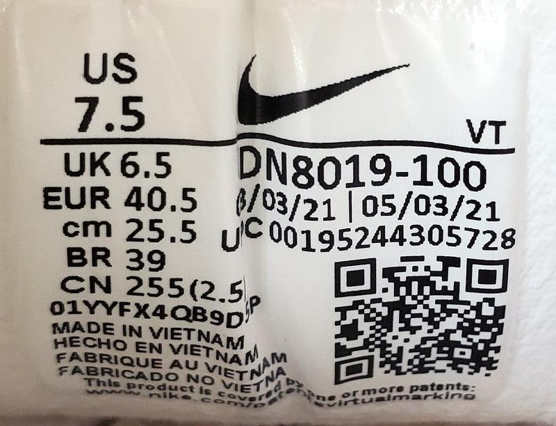 Nike Waffle One Low Textile/Suede Trainers UK6.5/US7.5/EU40.5 DN8019-100 White