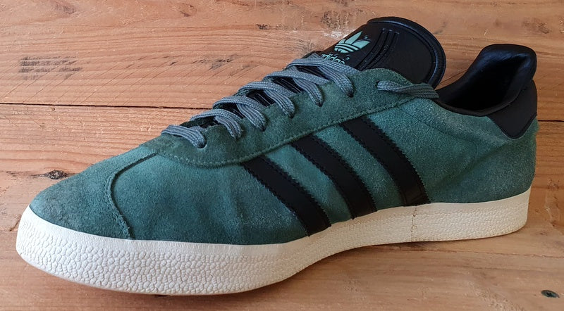 Adidas Gazelle Low Suede Trainers UK12/US12.5/EU47 BZ0033 Trace Green Black