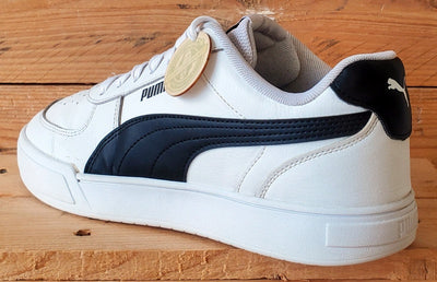 Puma Caven Low Leather Trainers UK8/US9/EU42 380810-02 White/Black