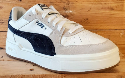 Puma Low Leather/Suede Trainers UK10.5/US11.5/EU45 390652-01 Cream/Black