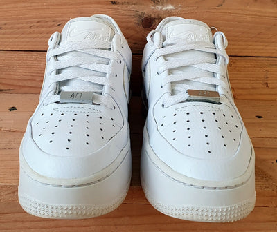 Nike Air Force 1 Sage Low Leather Trainers UK3/US5.5/E36 AR5339-100 Triple White