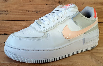 Nike Air Force 1 Shadow Low Trainers UK6/US8.5/E40 DH3896-100 Crimson Tint/White