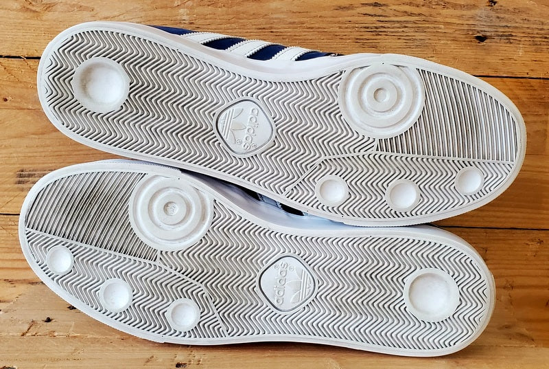 Adidas Seeley Low Suede Trainers UK9/US9.5/EU43 BB8459 Navy Blue/White